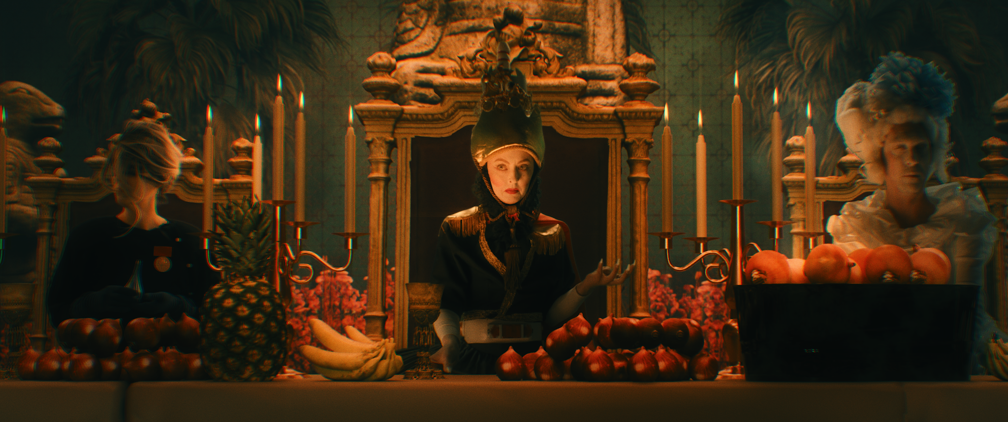 Katharine Isabelle as Queen and Alexandre L'Heureux The Galactic Ghoul